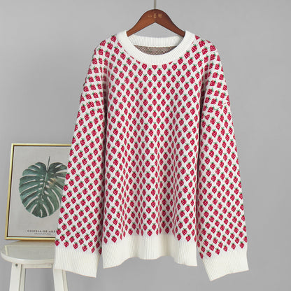 Damen Oversized Pullover Floralmuster Eveloria