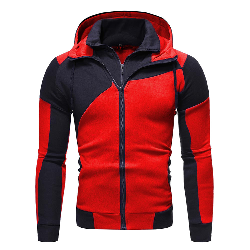 Damen Sportkapuzenjacke Hochkragen Reißverschlusstaschen Schwarz - Eveloria
