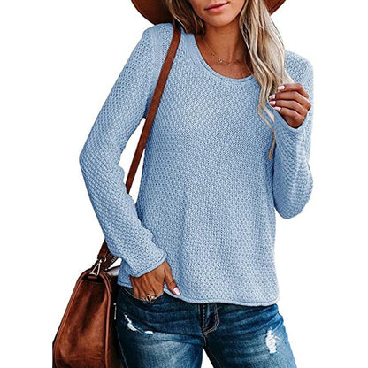 Damen Strickpullover Lässig Strukturierter Look Eveloria