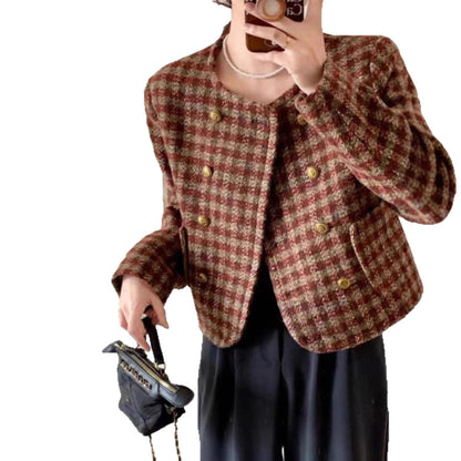 Damen Kurzjacke Karomuster Eveloria