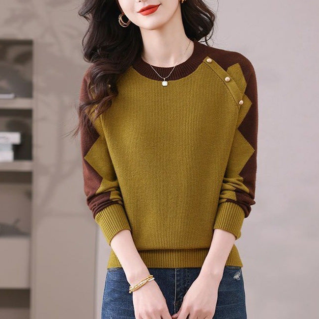 Damen Pullover Lässig mit Applikationen Eveloria
