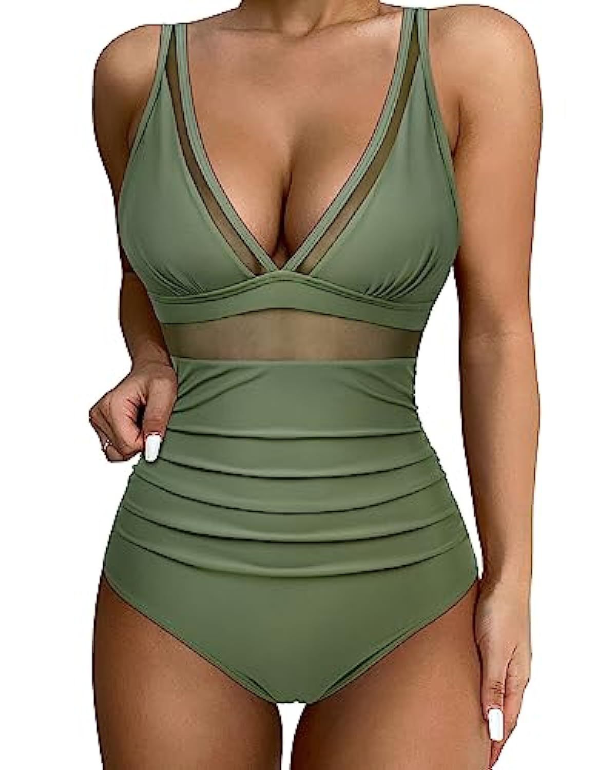 Eveloria Damen Einteiliger Badeanzug Hohe Taille