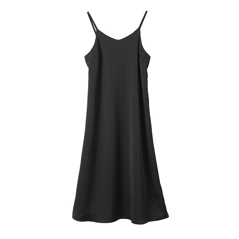 Damen Maxikleid dünn Spaghettiträger Fließend Eveloria
