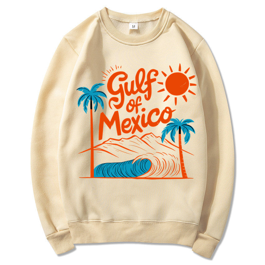 Damen Sweatshirt Maritimes Grafikdesign Lässiger Schnitt Grau