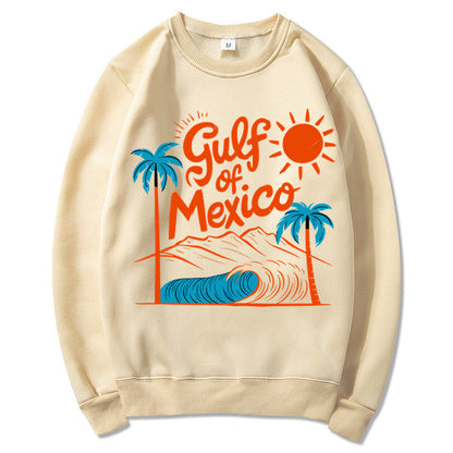 Damen Sweatshirt Maritimes Grafikdesign Lässiger Schnitt Grau