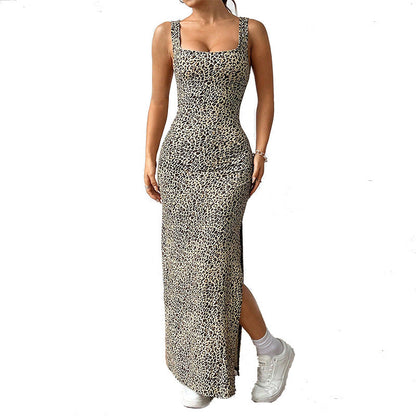 Damen Tiermuster Maxikleid Eveloria