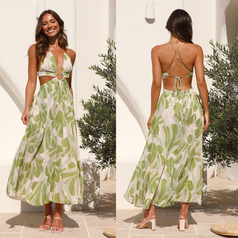 Damen Maxikleid Florales Design Luftig Eveloria - Eveloria