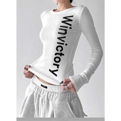Damen Statement-Shirt Langärmlig Eveloria