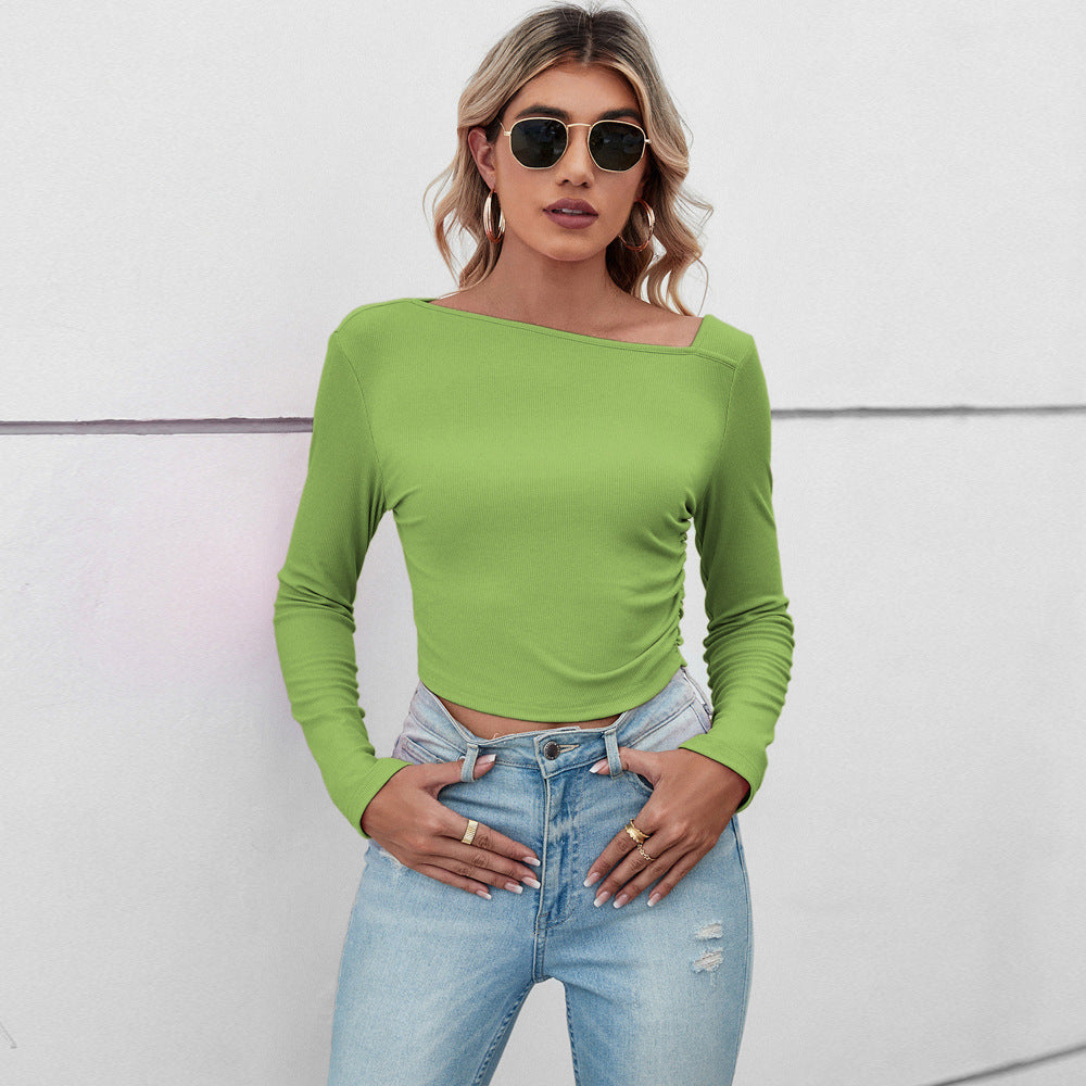 Damen Crop- mit Rüschendetails Elegantes Design