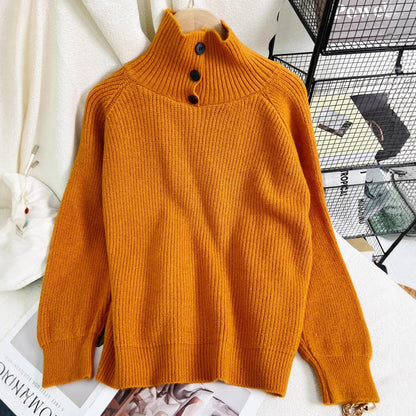 Damen Rollkragenpullover Weiches Strickmaterial Warm Eveloria