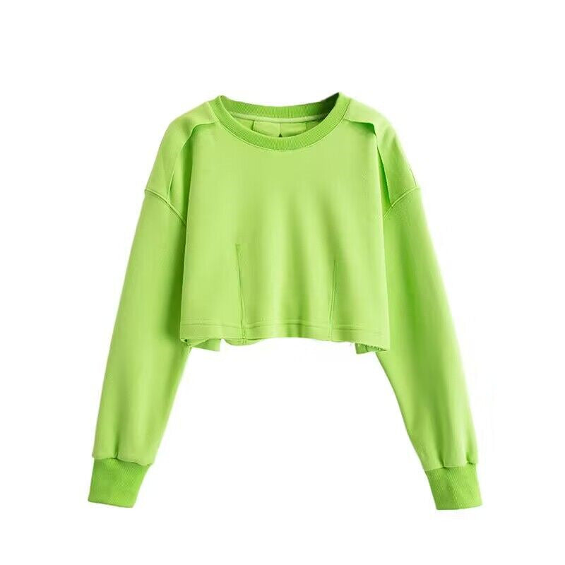 Damen Cropped Pullover Trendig Eveloria