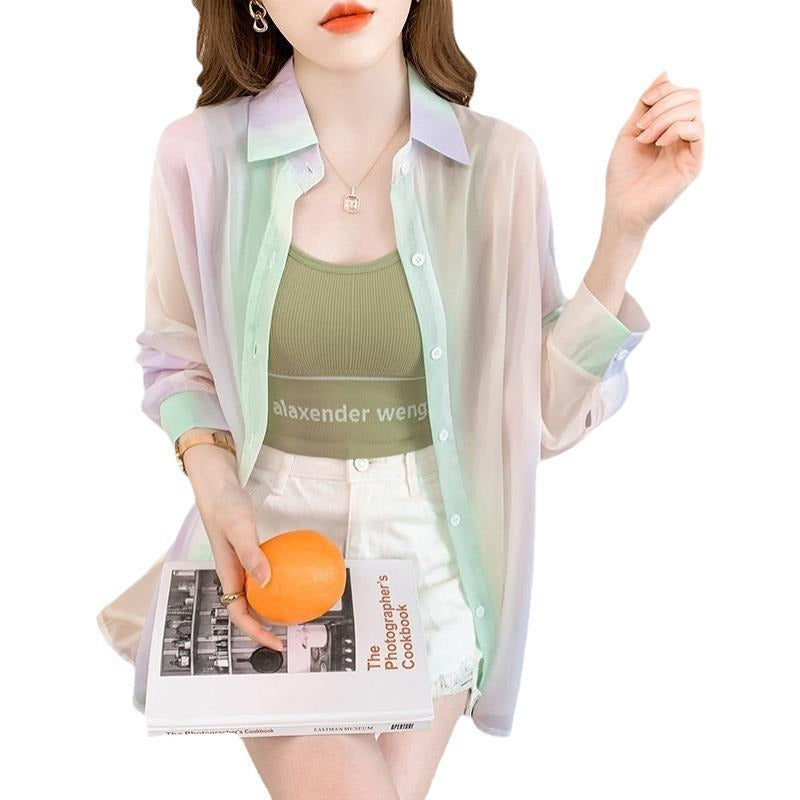 Damen Overshirt Bluse Luftig Farbenfroh Eveloria