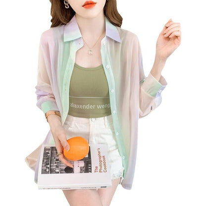 Damen Overshirt Bluse Luftig Farbenfroh Eveloria