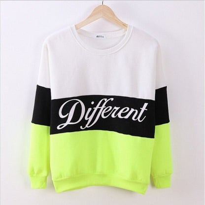 Damen Sweatshirt Sportlich Blockstreifen Grau