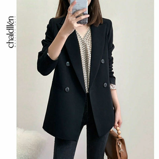 Damen Blazer Doppelreiher Eveloria Elegantes Design - Eveloria