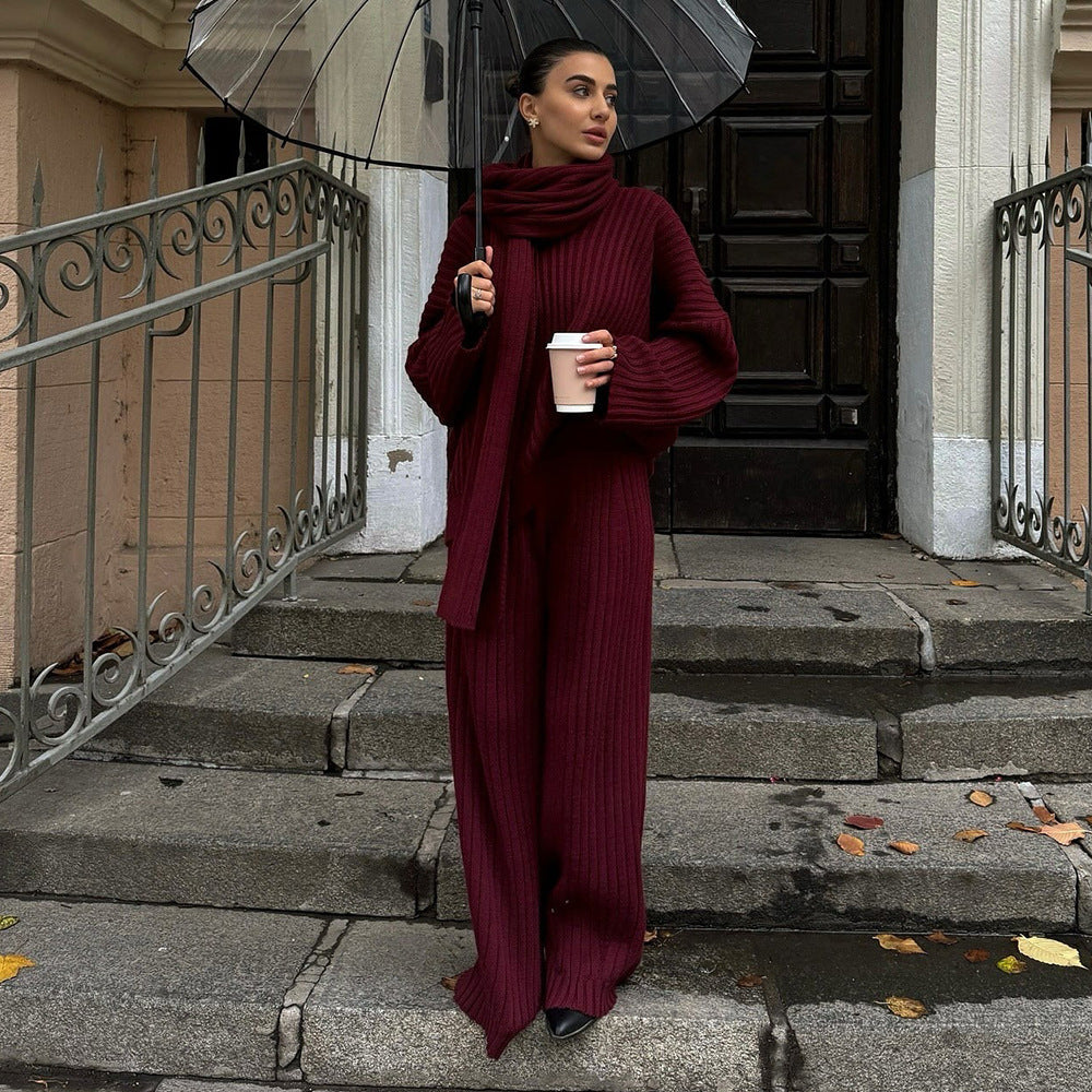 Damen Strickanzug Weites Design Elegantes Eveloria