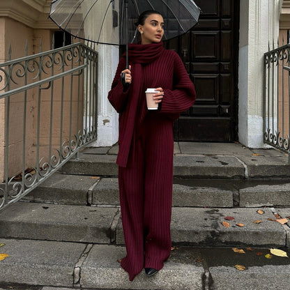 Damen Strickanzug Weites Design Elegantes Eveloria
