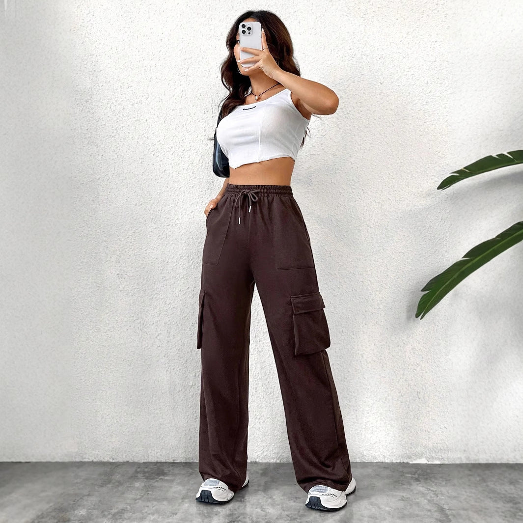 Damen Cargo-Hose Lässiger Freizeitschnitt Praktische Taschen
