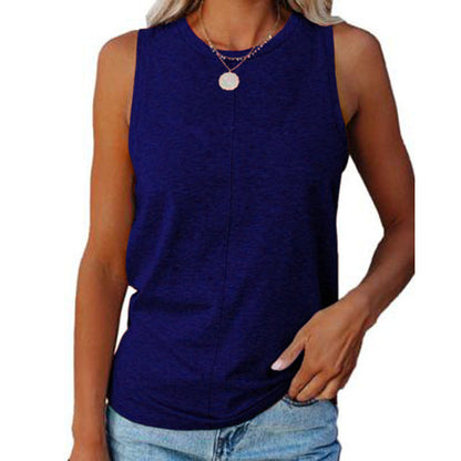 Damen Ärmelloses T-Shirt Elegant Schnitt Eveloria