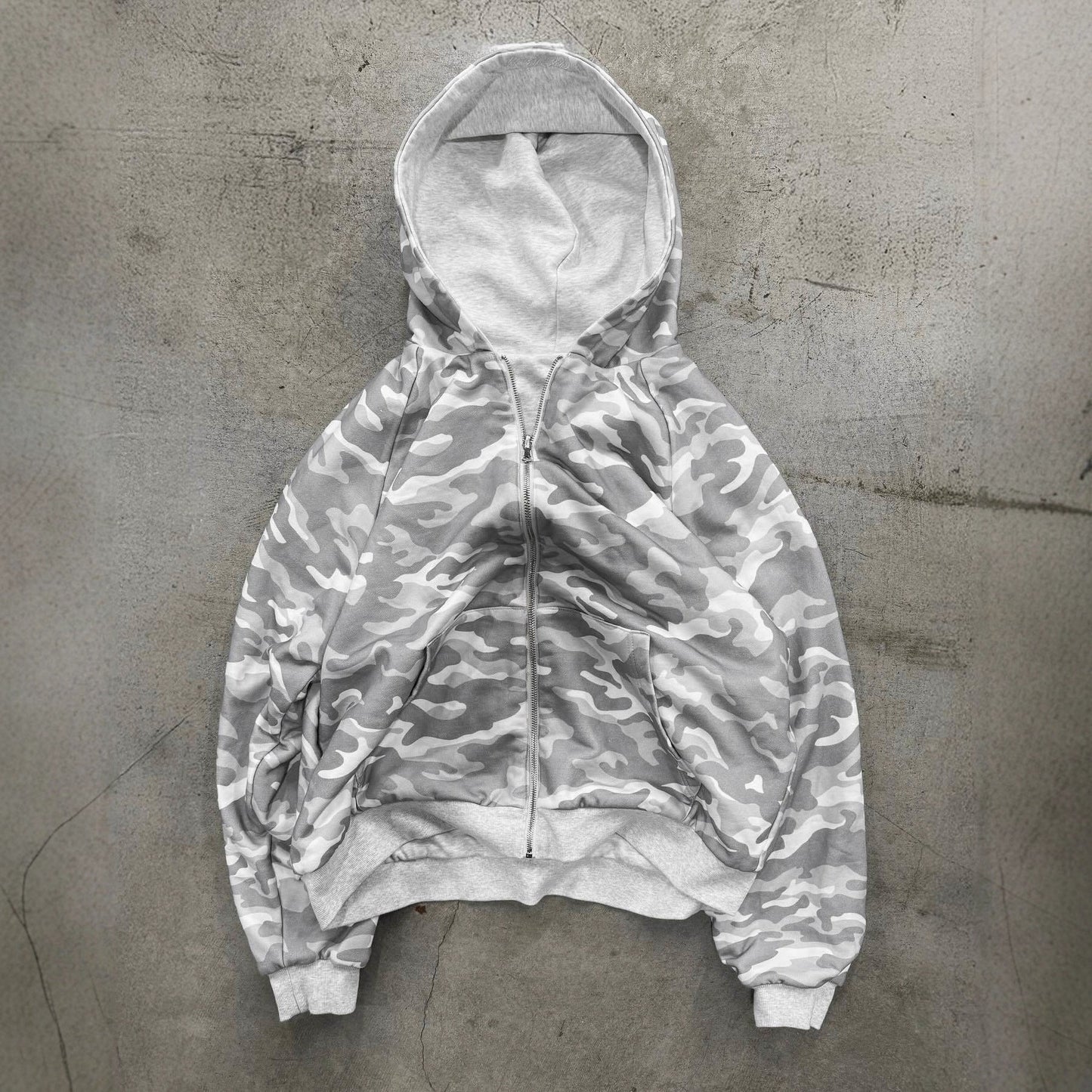 Damen Kapuzenpullover Camouflage Muster Breite Bündchen Eveloria - Eveloria