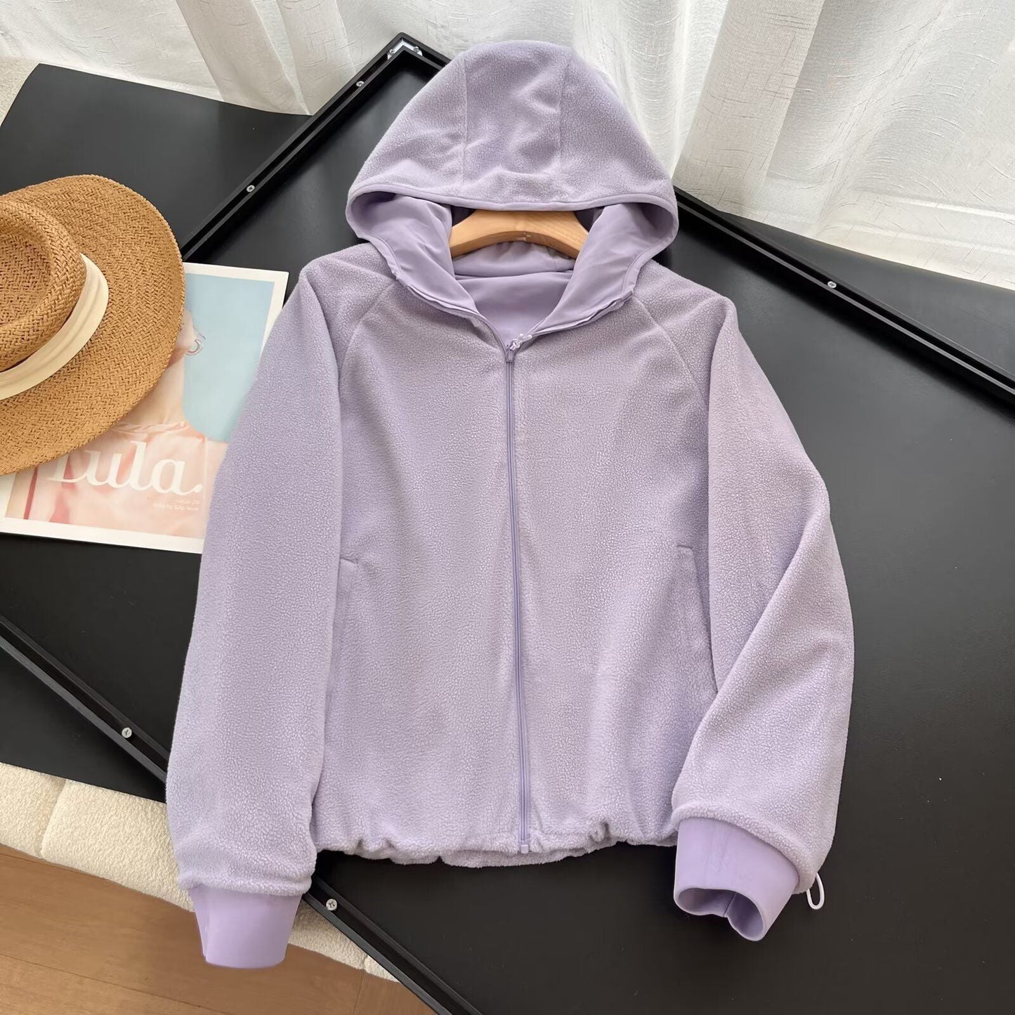Damen Fleecejacke mit Kapuze Eveloria