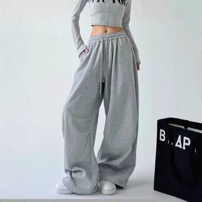 Damen Jogginghose Elastischer Bund Seitentaschen Bequem Schwarz - Eveloria