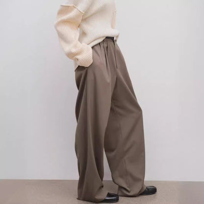 Damen Weite Stoffhose Elegantes Design Eveloria
