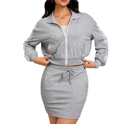 Damen Sportliches Set Figurbetonter Minirock Eveloria