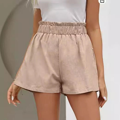 Damen Shorts Elastischer Bund Seitentaschen Eveloria - Eveloria
