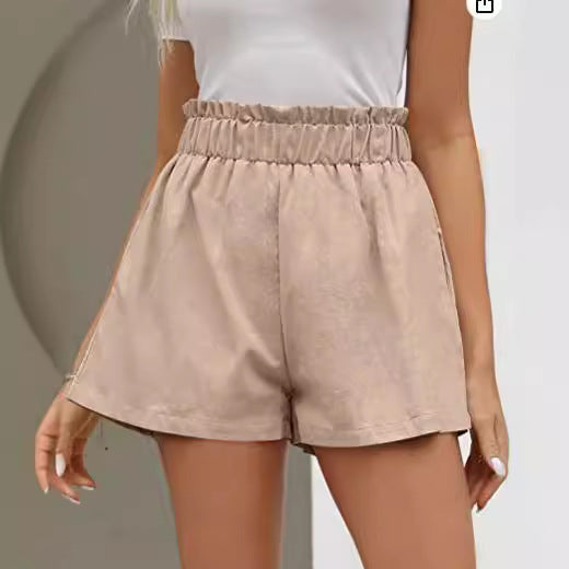 Damen Shorts Elastischer Bund Seitentaschen Eveloria - Eveloria