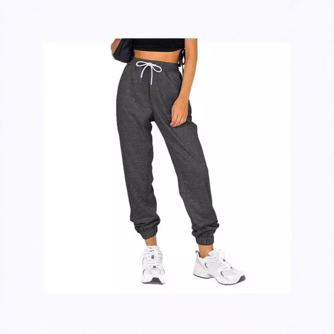 Damen Sweatpants Elastischer Bund Kordelzug Eveloria