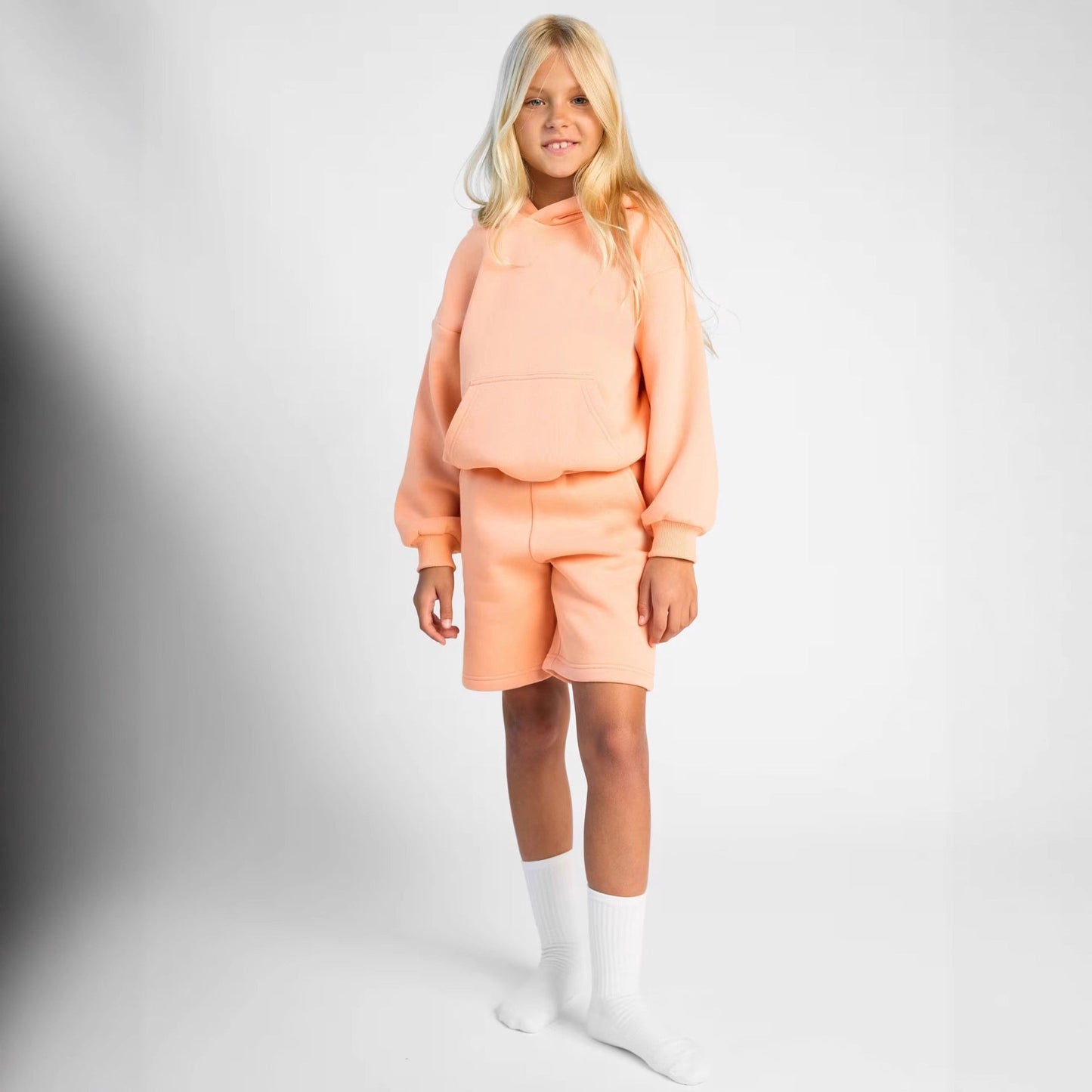 Damen Sportliches Kurzarm-Set Kapuze Bequeme Shorts Eveloria - Eveloria