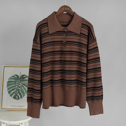 Damen Cardigan Gestreift Lässig Eveloria