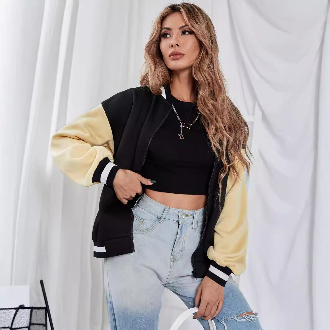 Damen Sportjacke Lässiger Schnitt Trendfarben Eveloria