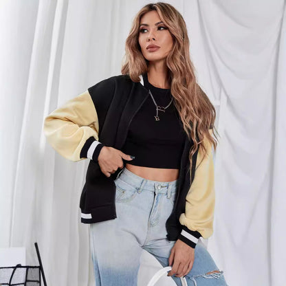 Damen Sportjacke Lässiger Schnitt Trendfarben Eveloria