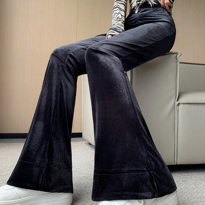 Damen Flare-Hose Samt Eveloria
