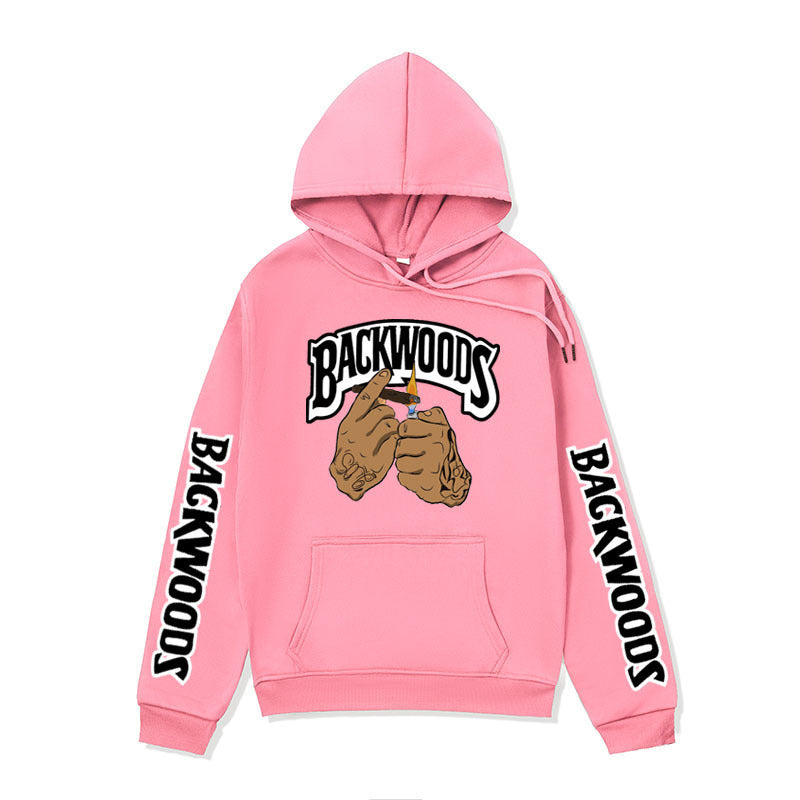 Damen Kapuzenpullover mit Grafikdesign und Kängurutaschen