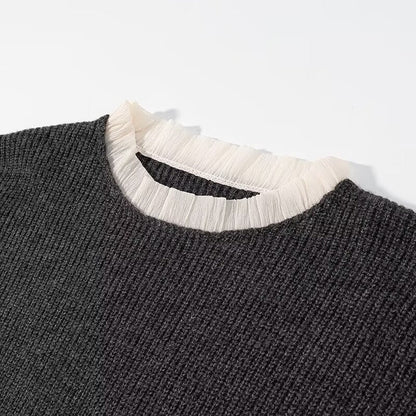 Damen Strickset mit Rüschensaum Eveloria