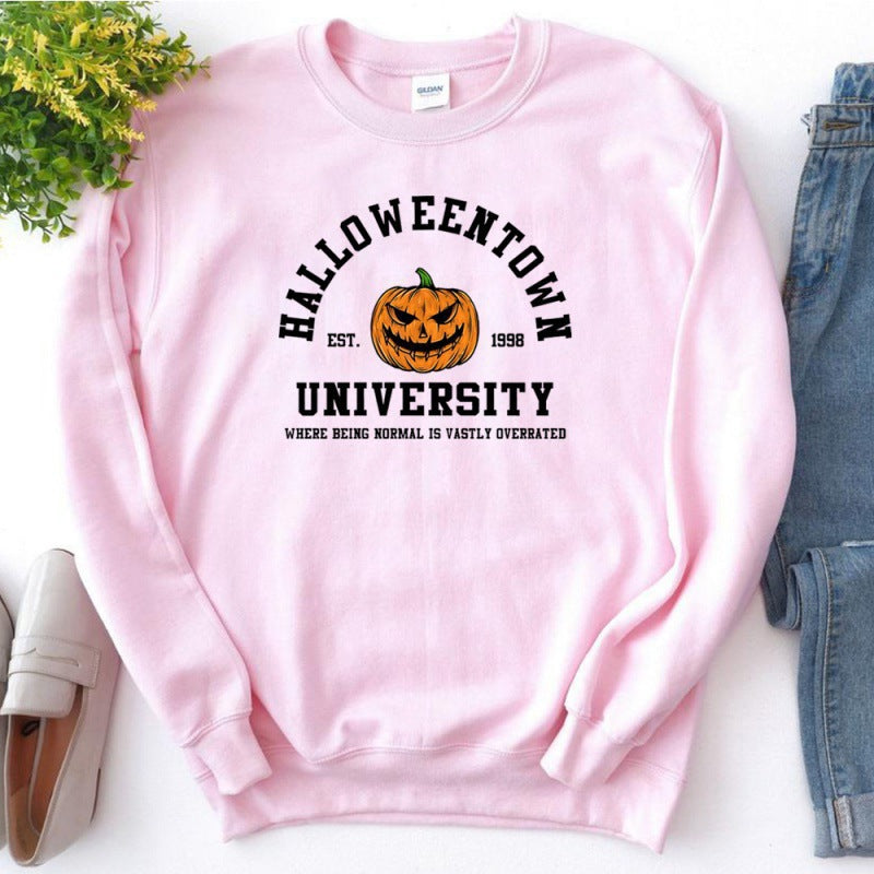 Damen Sweatshirt Halloween-Design Bequem Grau Eveloria
