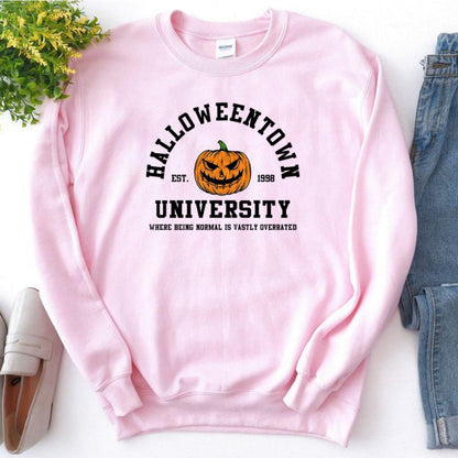 Damen Sweatshirt Halloween-Design Bequem Grau Eveloria
