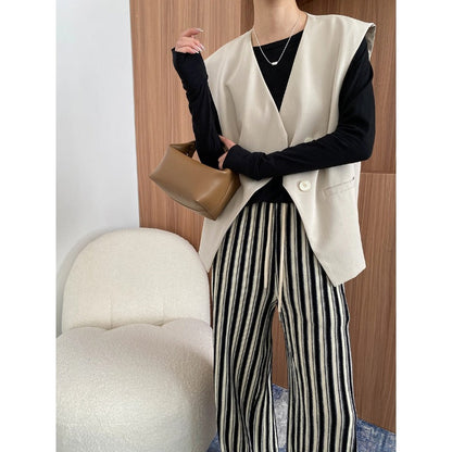 Eveloria Damenweste Asymmetrisch Praktische Taschen Elegante