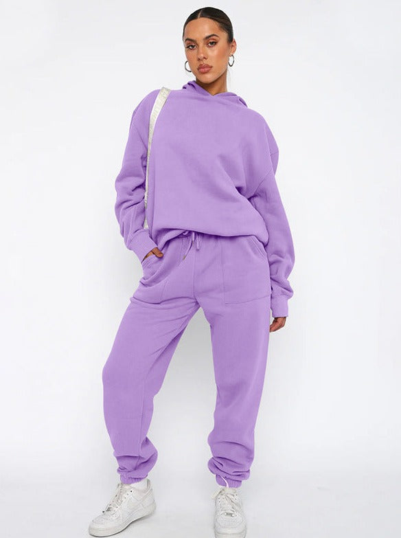 Damen Oversized Hoodie Jogger Set