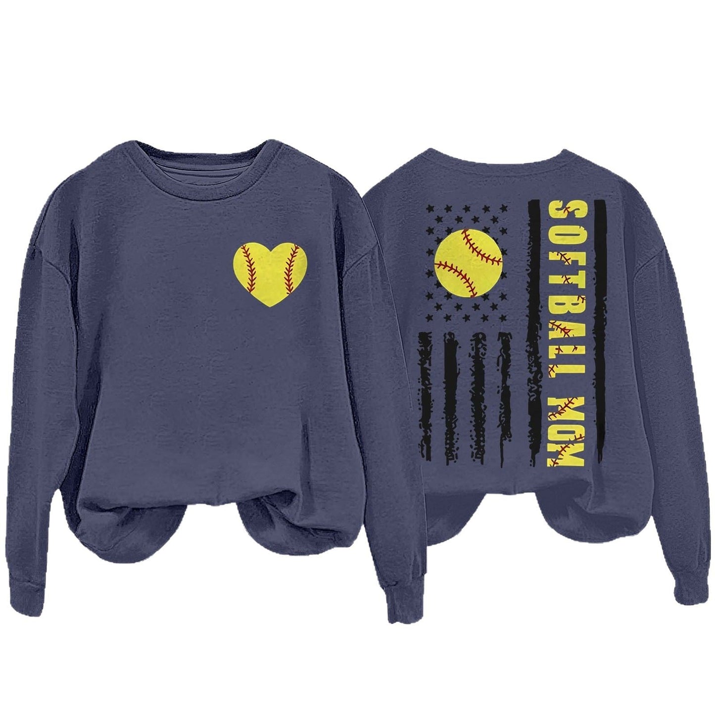 Damen Sweatshirt Softball-Design Eveloria