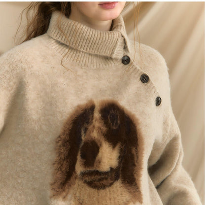 Damen Pullover Tiermotiv Strukturiert Eveloria