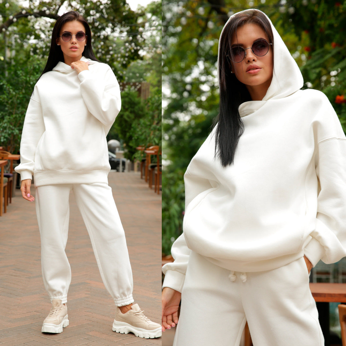 Eveloria Damen Sportlicher Hoodie Jogginghose Set