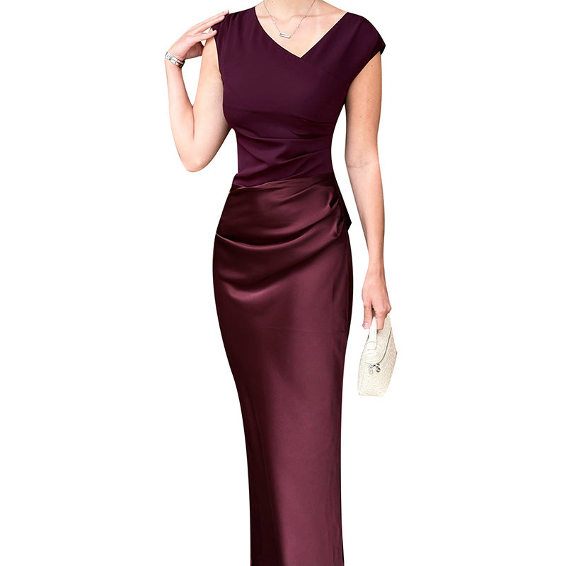 Damen Maxikleid Asymmetrisch Figurbetonend Evelyn