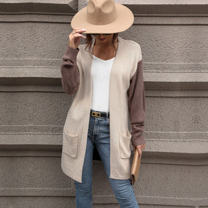 Damen Strickjacke Lässig Mit Taschen Eveloria