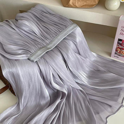 Damen Maxikleid Plissiert Eveloria