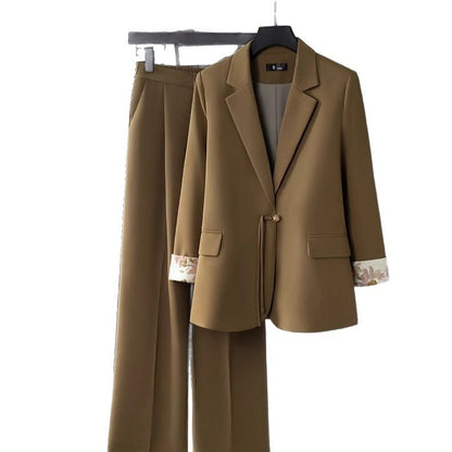 Damen Blazer Ensemble Floral Innenfutter Eveloria