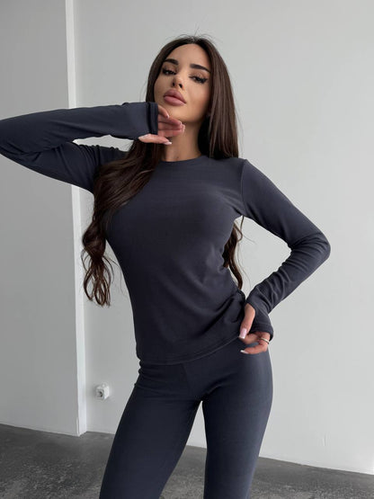 Damen Fitness-Loungewear-Set Körperbetont Eveloria